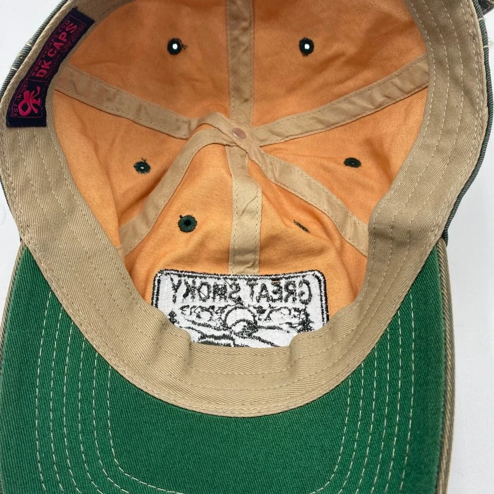Great Smoky Mountains Baseball Hat Cap Mens OSFM Green Cotton Souvenir SEO